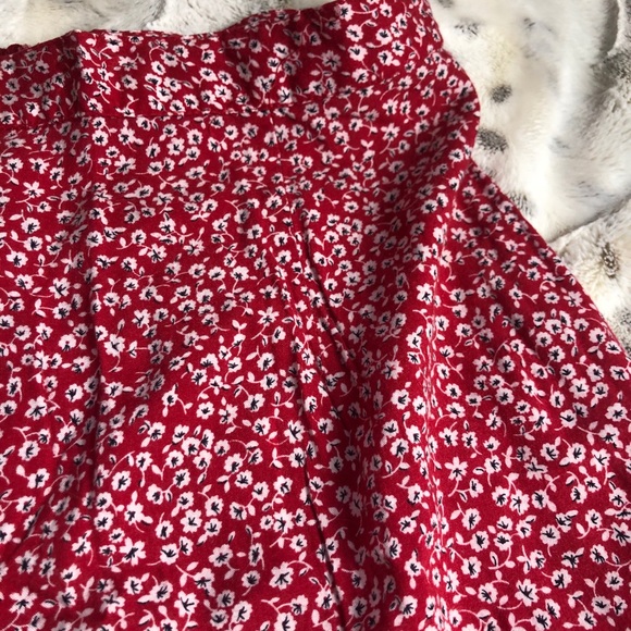 Vintage Blue Red & White Floral Maxi Skirt A Line 90’s Style Size 14 - Picture 2 of 7